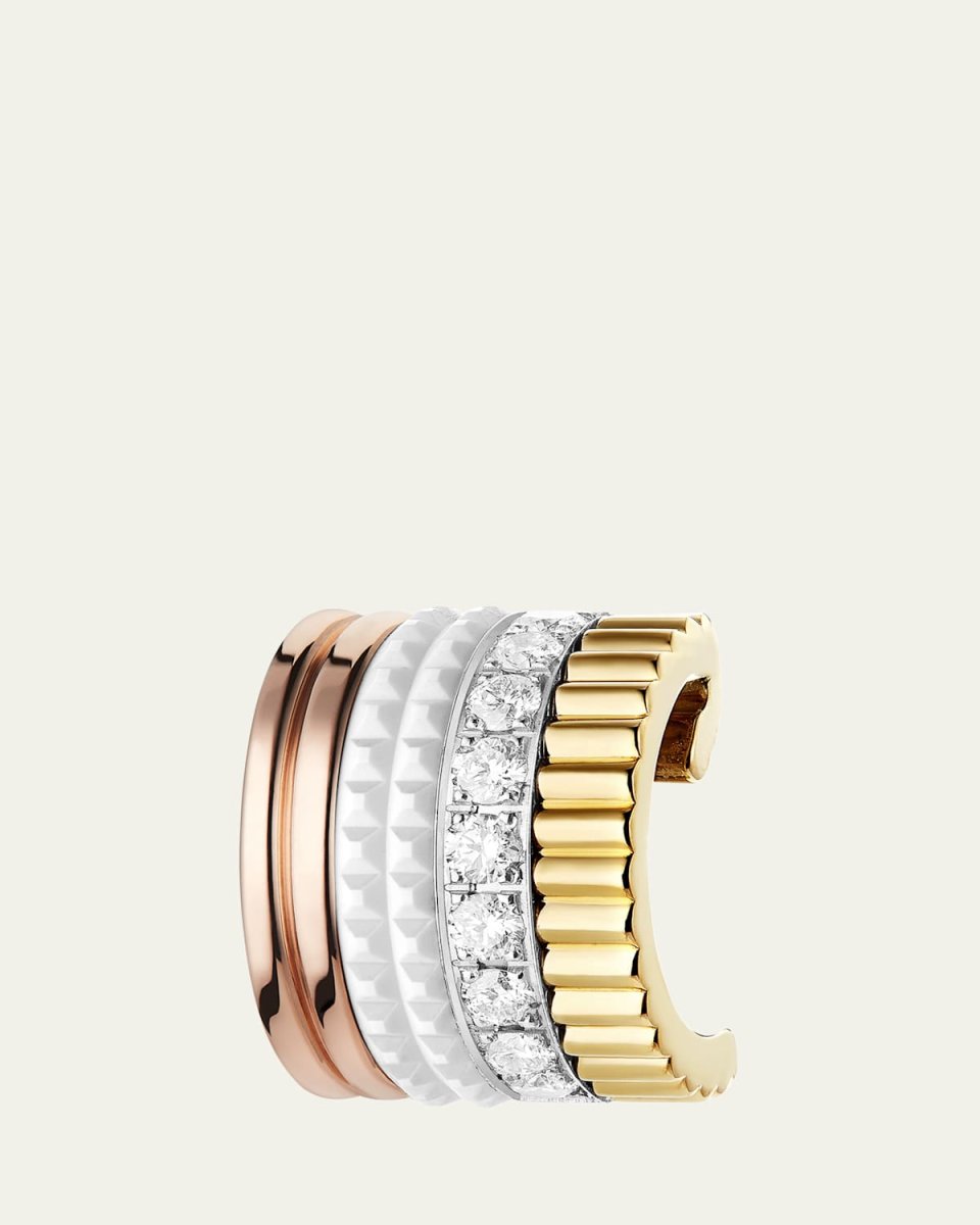 Quatre White Edition Clip Earring, Single
